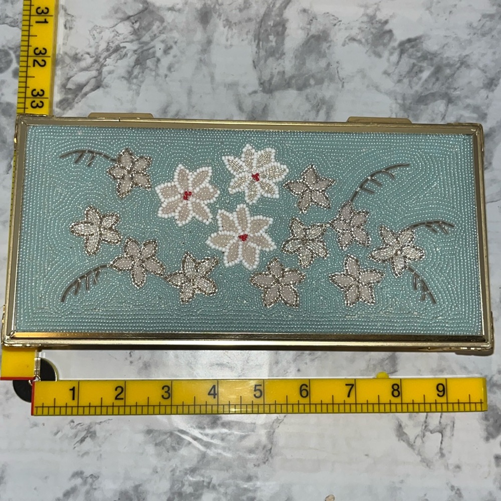 Vintage Schmid Bro Beads Music Box Jewelry Box tune 190 “Honey” Japan made